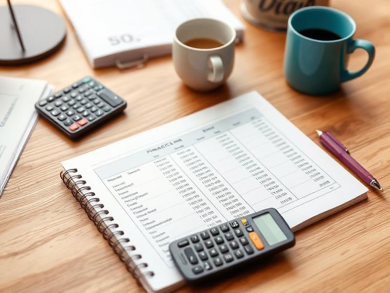 Plánování rozpočtu s kalkulačkou a zápisníkem