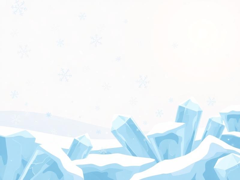 Cristales de hielo brillando bajo la luz del sol frío invernal