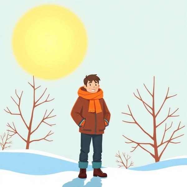Ilustración vectorial de experiencia personal en invierno